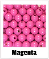 Holzperlen 12mm magenta